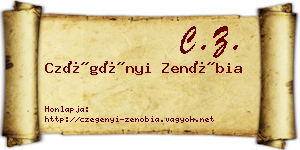 Czégényi Zenóbia névjegykártya